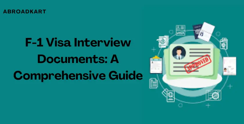 F-1 visa interview documents.